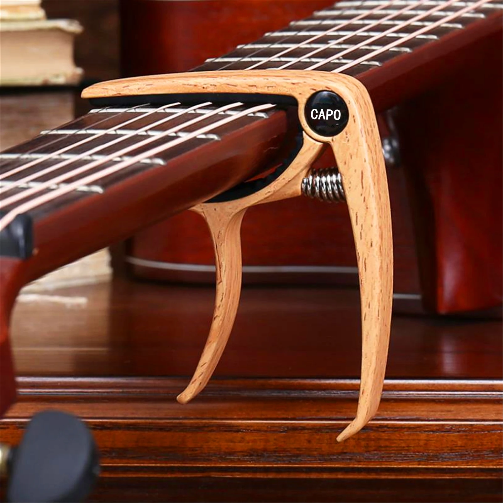 Gitarre Capo Metall 1 Stück Aluminium legierung Gitarre Tuner Clamp Professional Key Trigger Capo für akustische elektrische Musik instrumente – Detail 7