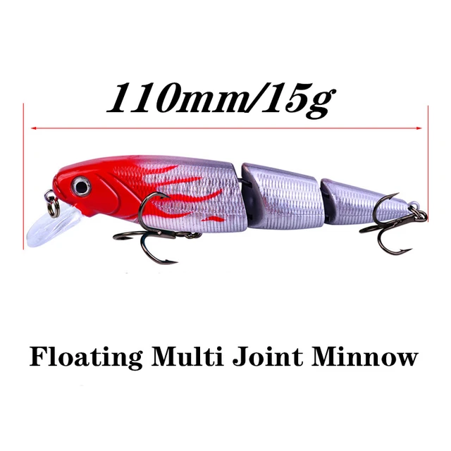 1Pcs Multi-Section Minnow Wobblers Glow Fishing Lure 11cm 15g Artificial  Hard Bait Trolling Crankbaits Isca for Bass Pike Tackle - AliExpress