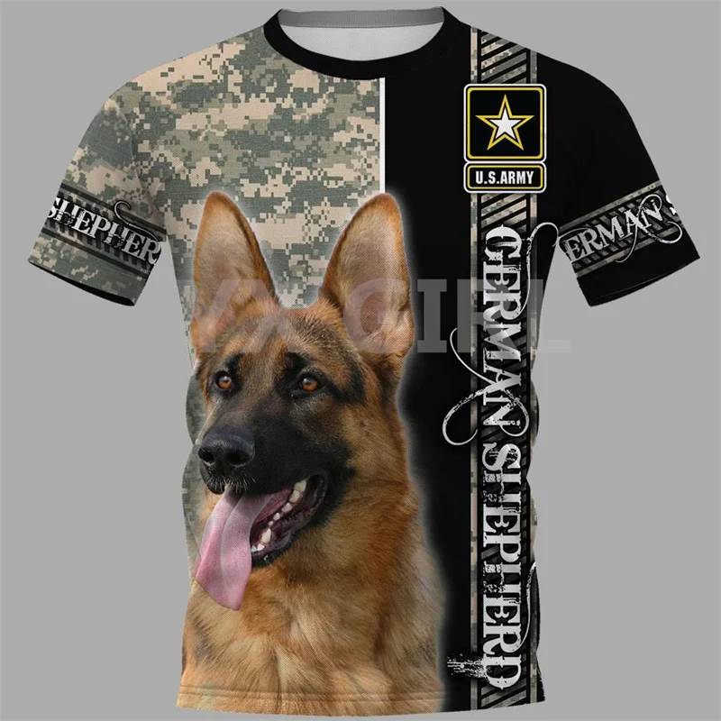 

German Shepherd/Husky/Boxer 3D All Over Printed T Shirts Funny Dog Tee Tops shirts Unisex Summer T-Shirts