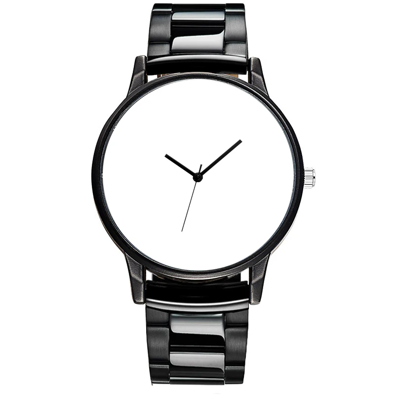 Personal Mark Black Tone Stainless Steel Classic Men's Wristwatch Customized Family Photo Picture Watch Gift relogio 4