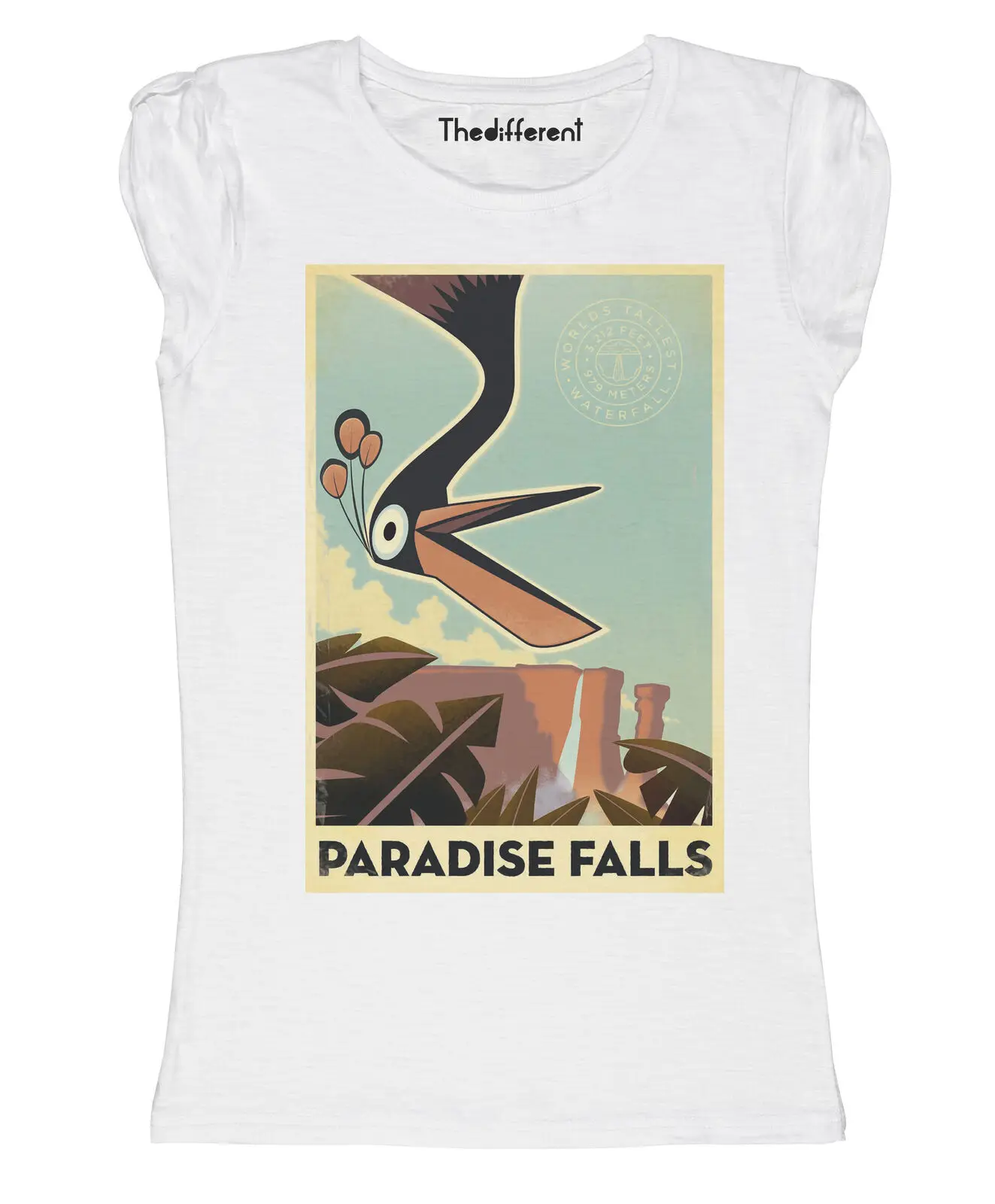 Новая футболка Donna Blaze Paradise Falls Idea с длинным или коротким рукавом