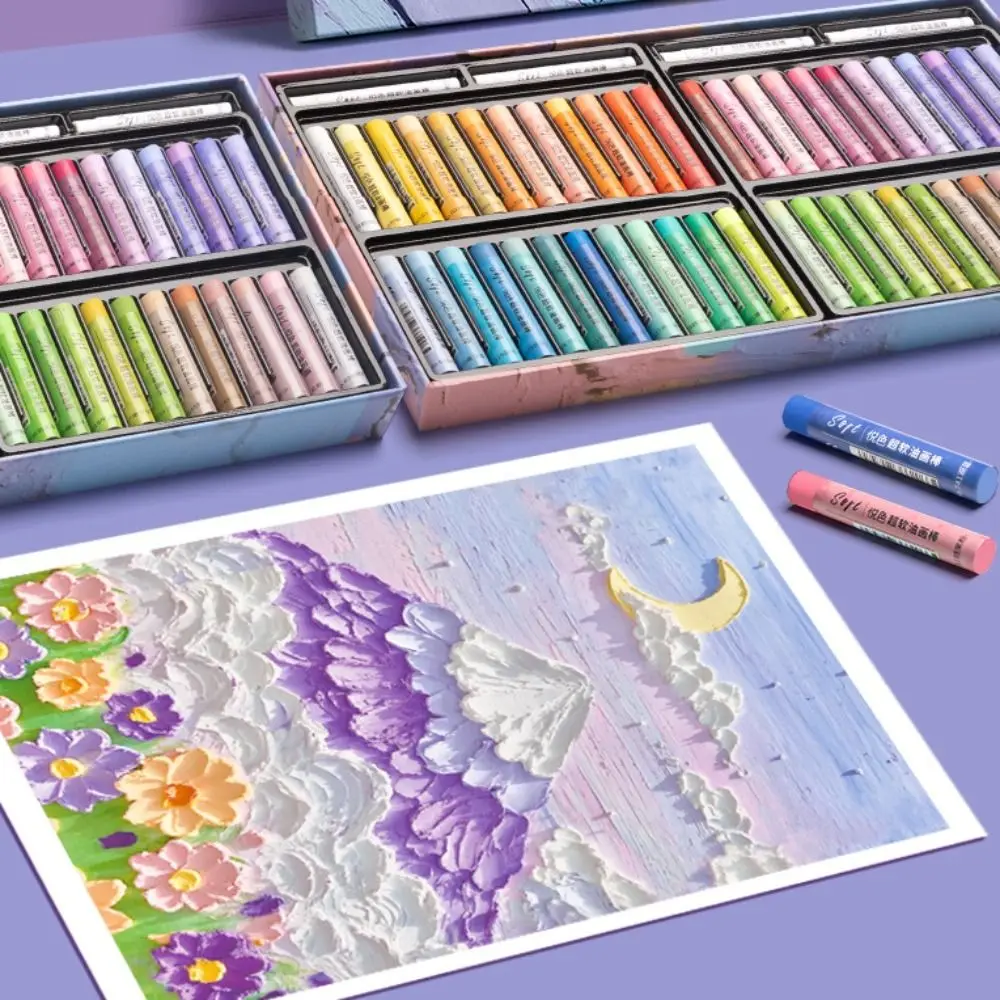 24/36/48 Colors Versatile Morandi Ultra Soft Crayon Macaron Classic Colored Crayon With Tool Set Oil Painting Stick