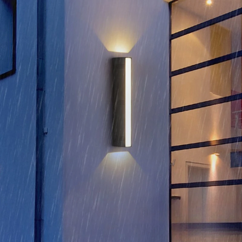 LED Wall Lamp Strip Outdoor Waterproof IP65 Three Sides Illuminat Villa Gate Exterior Wall Decor Modern Hang Wall Lighting Light