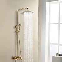 20CM Modern Style Shower Set Rain Shower Tap Set Shower Head with Hand Shower Wall Hanging Bathroom Shower System Tap 2