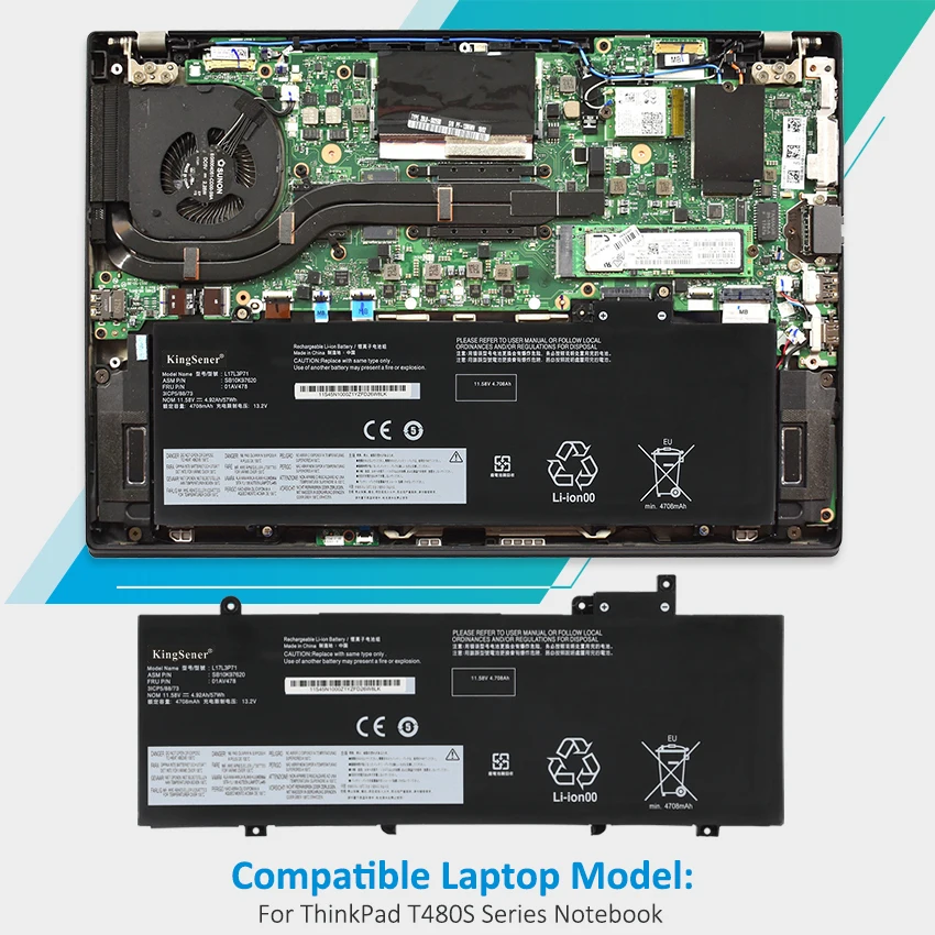 KingSener-Bateria do portátil para notebook Lenovo ThinkPad