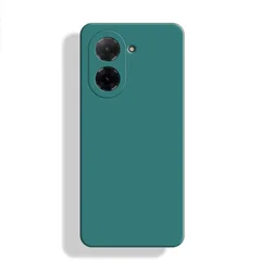 Original Liquid Silicone Shockproof Bumper Case, 6.68-inch, for Redmi A5 4G Global (BlackGreen)