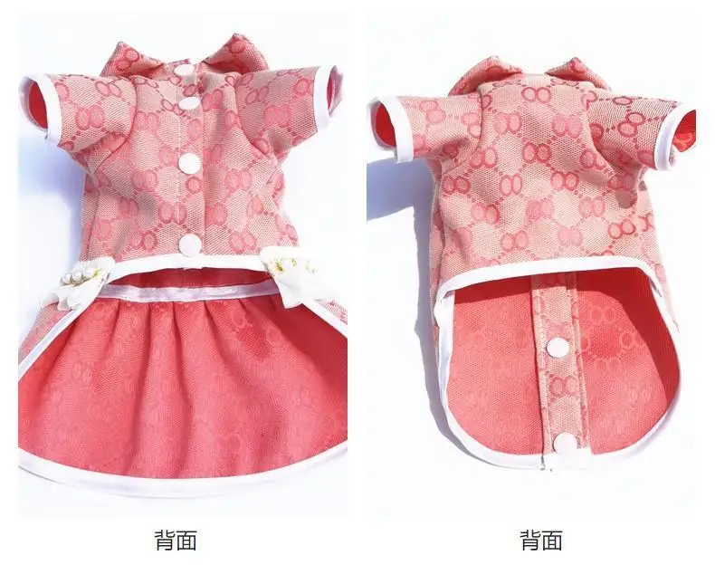 Dog Dress Plaid - Cotton Small & Medium Dog Clothes Spring Autumn Pet Fashion