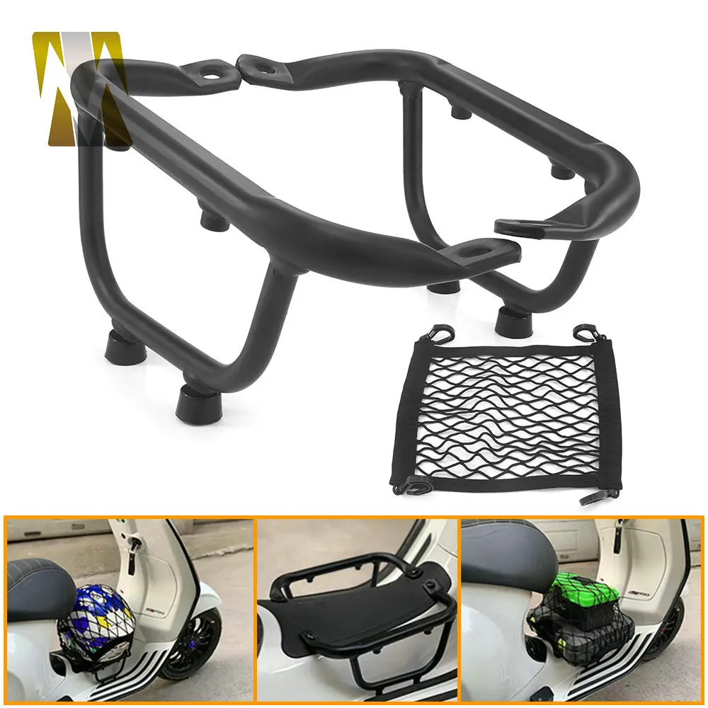 

Motorcycle Accessories Luggage Rack Holder Mesh Footboard Package Bracket For Sprint Primavera 125 150 2013-2019 2020 2021