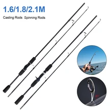 

Portable Fishing Rod 1.6/1.8/2.1m Carbon Fiber Lightweight Spinning Rods Baitcasting Rods EVA Grip Freshwater Saltwater Tackle