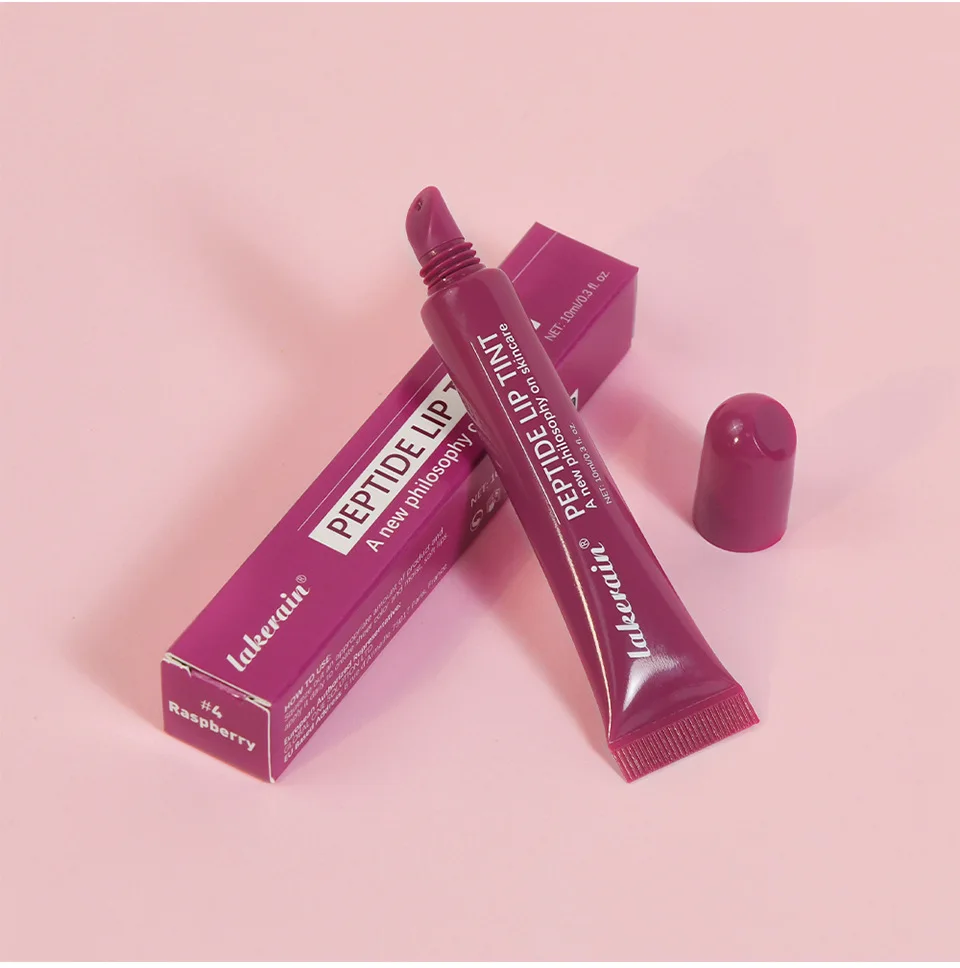 Lakerain 4-color Polypeptide Tinted Lip Balm Moisturizing Long-lasting Hydrating Water Gloss dewy and glossy mirror lip make up 5