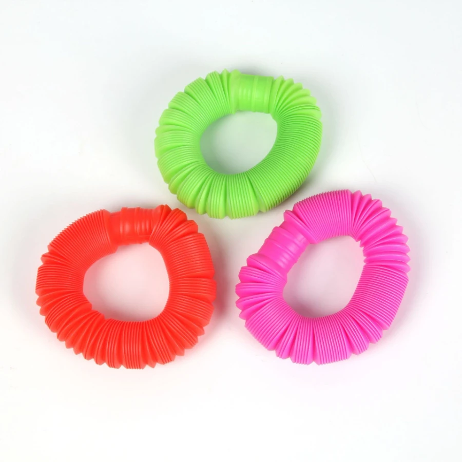 squishy stress toys Folding Plastic Stretch ​Pipe Decompression Toys Colorful Sensory Stress Relief Tube Kids Early Development Present for Children fidget snapper