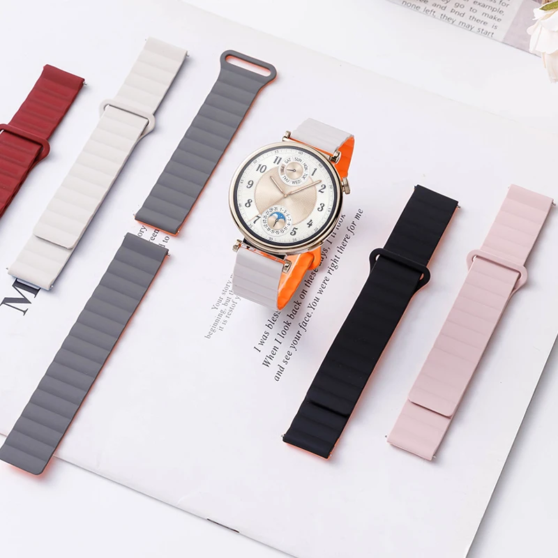 18mm Magnetic Silicone Sport Bracelet Loop Strap
