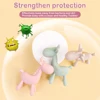TYRY HU 1PC Baby Silicone Teether Baby Teeth Care Set Cute Deer shaped Silicone Teeth Protector Food grade Silicone 5