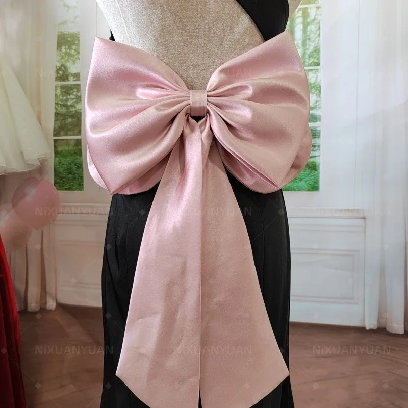 Pretty Bow with Pin Wedding Belt Bride Gown Matching Accessories Detachable Handmade Bowknot DIY