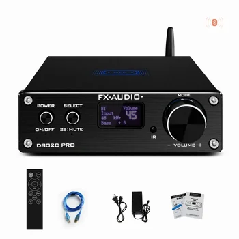 2023 FX-Audio 풀 디지털 오디오 앰프, D802CPRO QCC3034 Bluetooth@5.0, APTX 24 비트, 192KHz 전원, 80W * 2, DC32V, 5A 어댑터 옵션