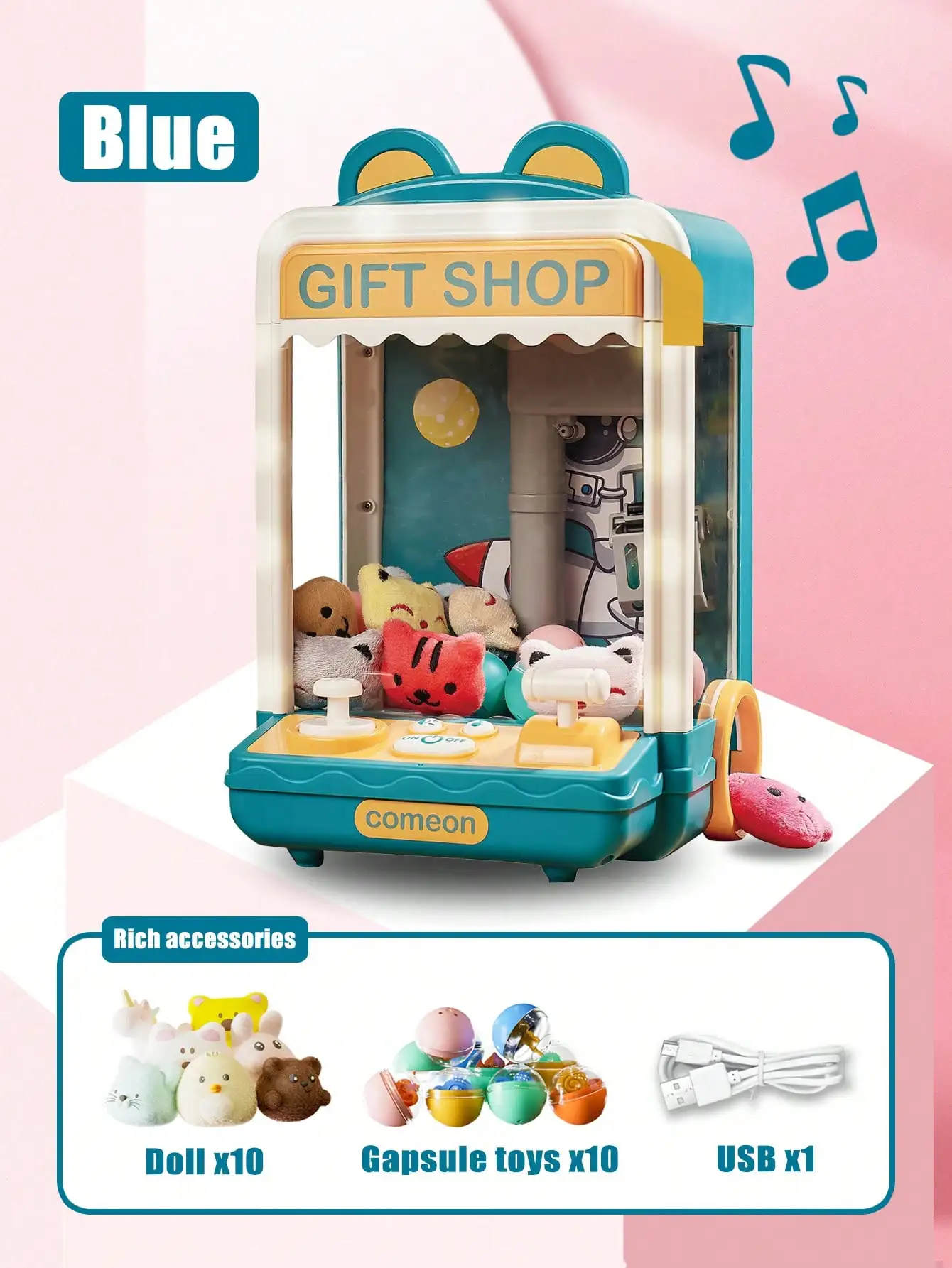 thumbnail image 1 of Kids Fun Mini Doll Grabbing Machine Doll Scratching Machine Children's Toy Clip Doll Twister Girl Boy Christmas Birthday Gift, 1 of 5