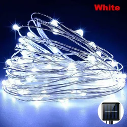 Solar - Powered LED Fairy Light String - 42M 400LED (White)