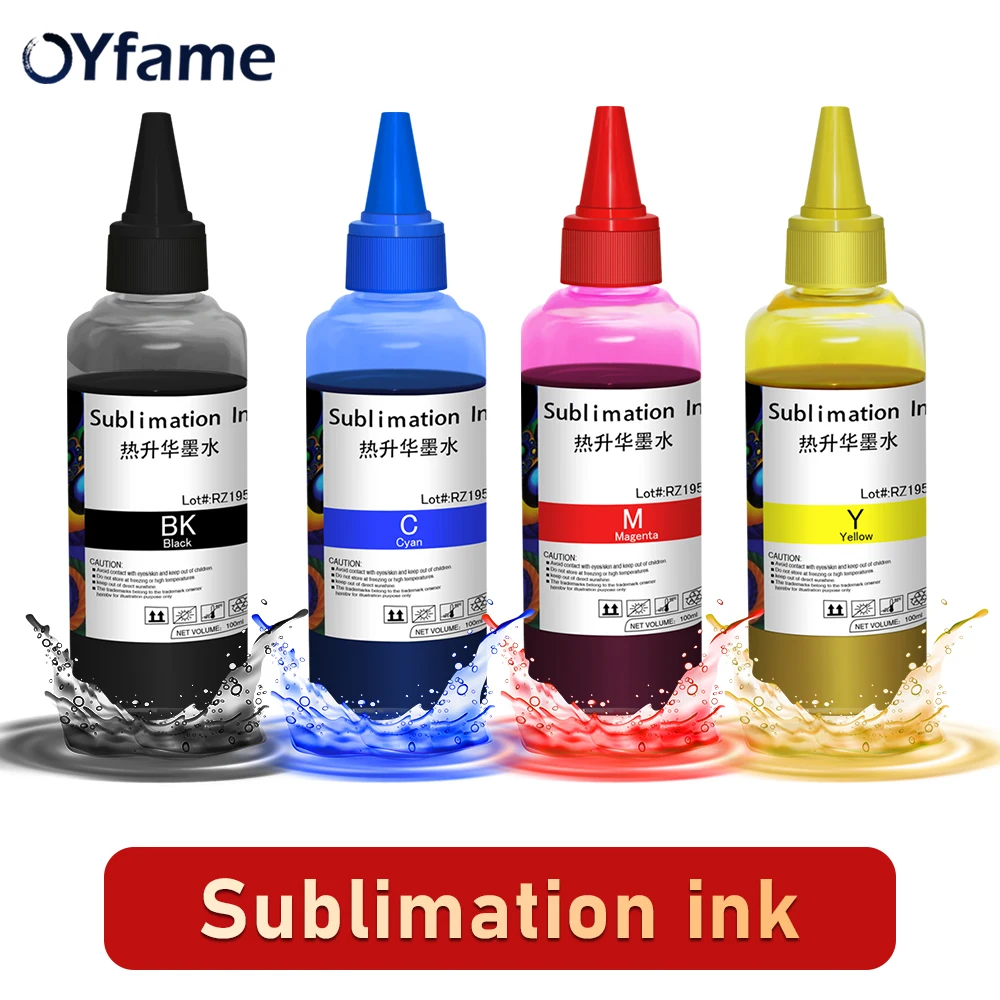 

OYfame 100ml sublimation ink impresora epson sublimation ink For Epson Desktop Heat Transfer Kit Press Used Mug Cup T Shirt
