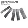 1105pcs/set F15/F20/F25/F30 Straight Brad Nails For DIY Home/Gardening Woodworking Stainless Steel Stapler Nailer 2