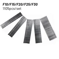 1105pcs/set F15/F20/F25/F30 Straight Brad Nails For DIY Home/Gardening Woodworking Stainless Steel Stapler Nailer 2