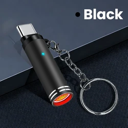 Compact USB - C Windproof Electric Lighter with Auto Shut - Off (Black)