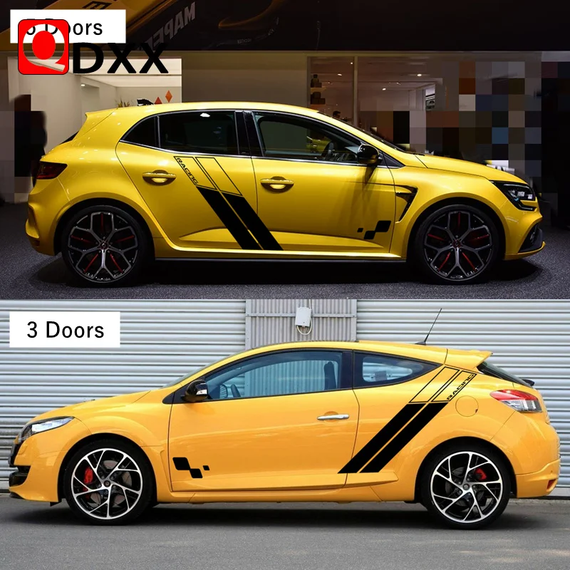 Per Renault Megane Rs Trophy 2010-2020 3-5 Porte Racing Sport Stripes Entrambi I Lati Car Door Body Decor Decalcomanie Accessori In Vinile