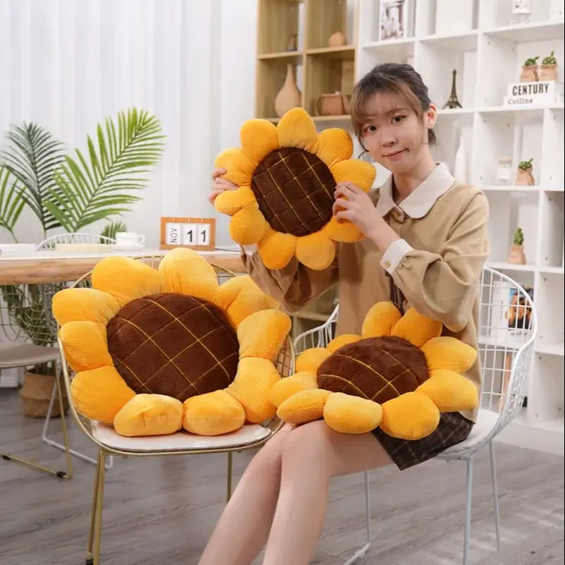 부드러운 식물 해바라기 봉제 장난감 인형 의자, 자동차 사무실 던지기 베개, 여아 생일 선물, 집 장식, 40 cm, 50 cm, 70cm, 핫 세일