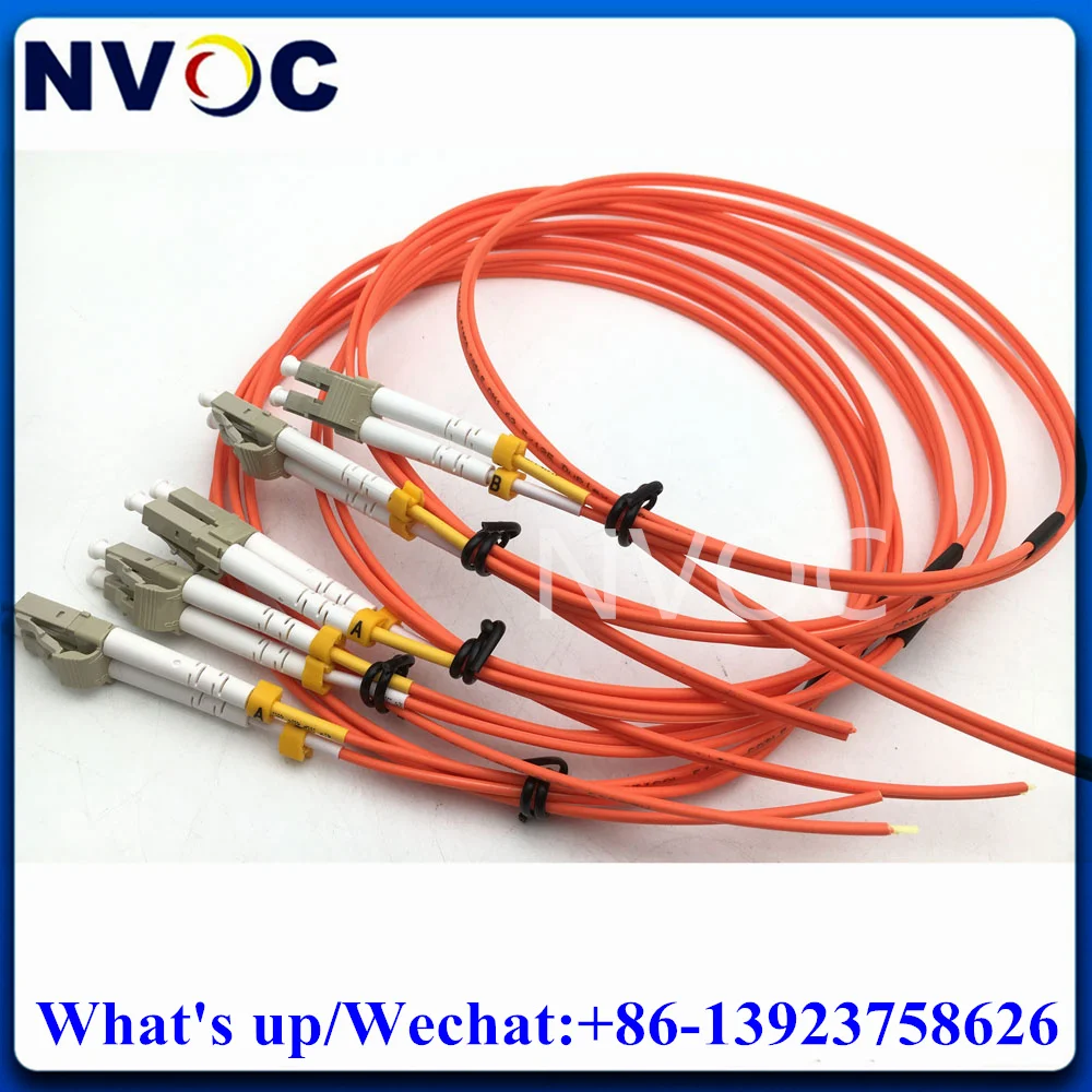 

50Pcs OM1 MM(62.5/125),OM2(50/125) Duplex,LSZH Orange Cable,2.0mm,0.5M 1M,Dual LC/UPC 1.5M Fiber Optical Pigtail Connector