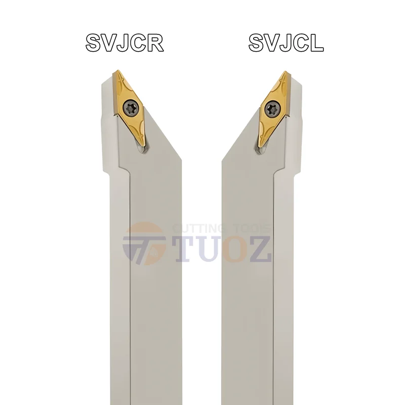TUOZ 93도 외부 선삭 공구 홀더 SVJCR SVJCL 1616H16 2020K16 2525M16 CNC 선반 커터 바 VCMT1604 인서트