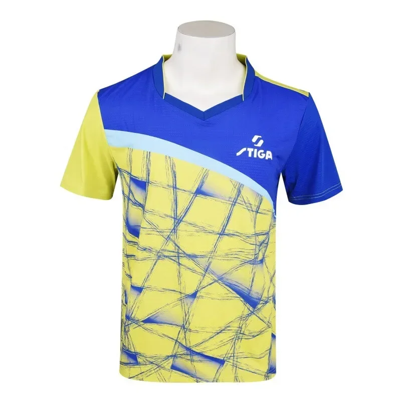Stiga T Shirts Table Tennis Clothes Men Women Clothing T-shirt Short Sleeve Shirt Ping Pong Jersey Sport Jersey