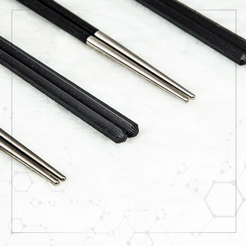 TiTo 1 Pair Japanese Chinese Metal Titanium Chopsticks Fiberglass + Pure Titanium Splicing Reusable Korean Chopsticks Tableware 3