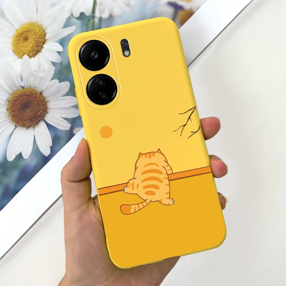 For Xiaomi POCO C65 Case Cute Cartoon Cat Painted TPU Silicone Back Cover For Xioami POCO C65 POCOC65 C 65 6.74 Phone Case Funda