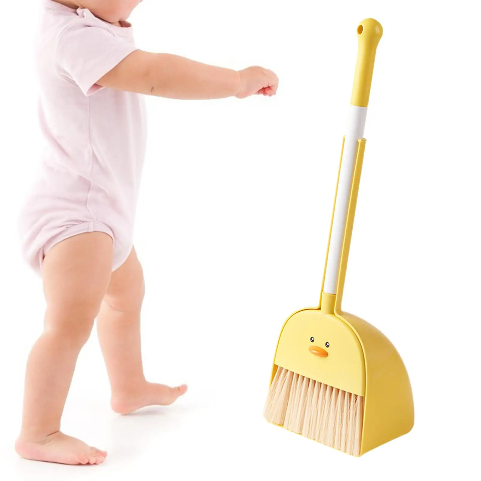 Small Broom and Dustpan Set Little Housekeeping Helper Set for Age Boys
