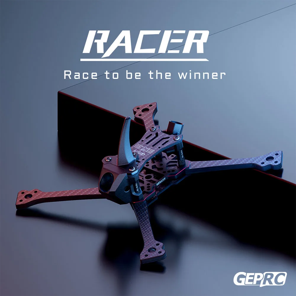 

GEPRC GEP-Racer RACER FPV рама комплект X конструкция 5 дюймов 208 мм Колесная база совместимая HDZero HD VTX для гоночного дрона