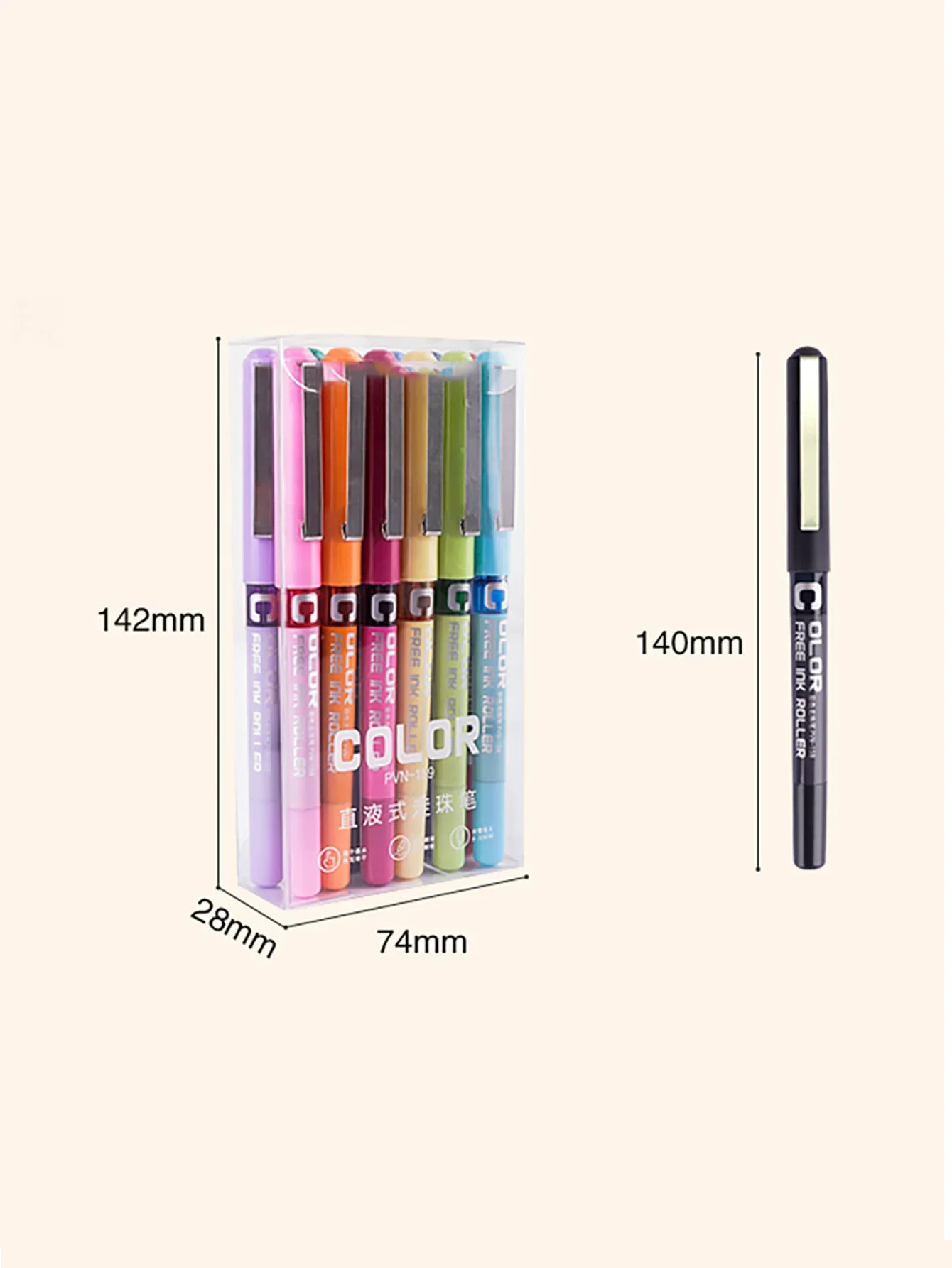 Rollerball Pens 12 Colors Precise Stick Liquid Ink Roller ball Pens 0.5mm Super Smooth Quick Drying Skip-free Writing rollerball pens colored pens