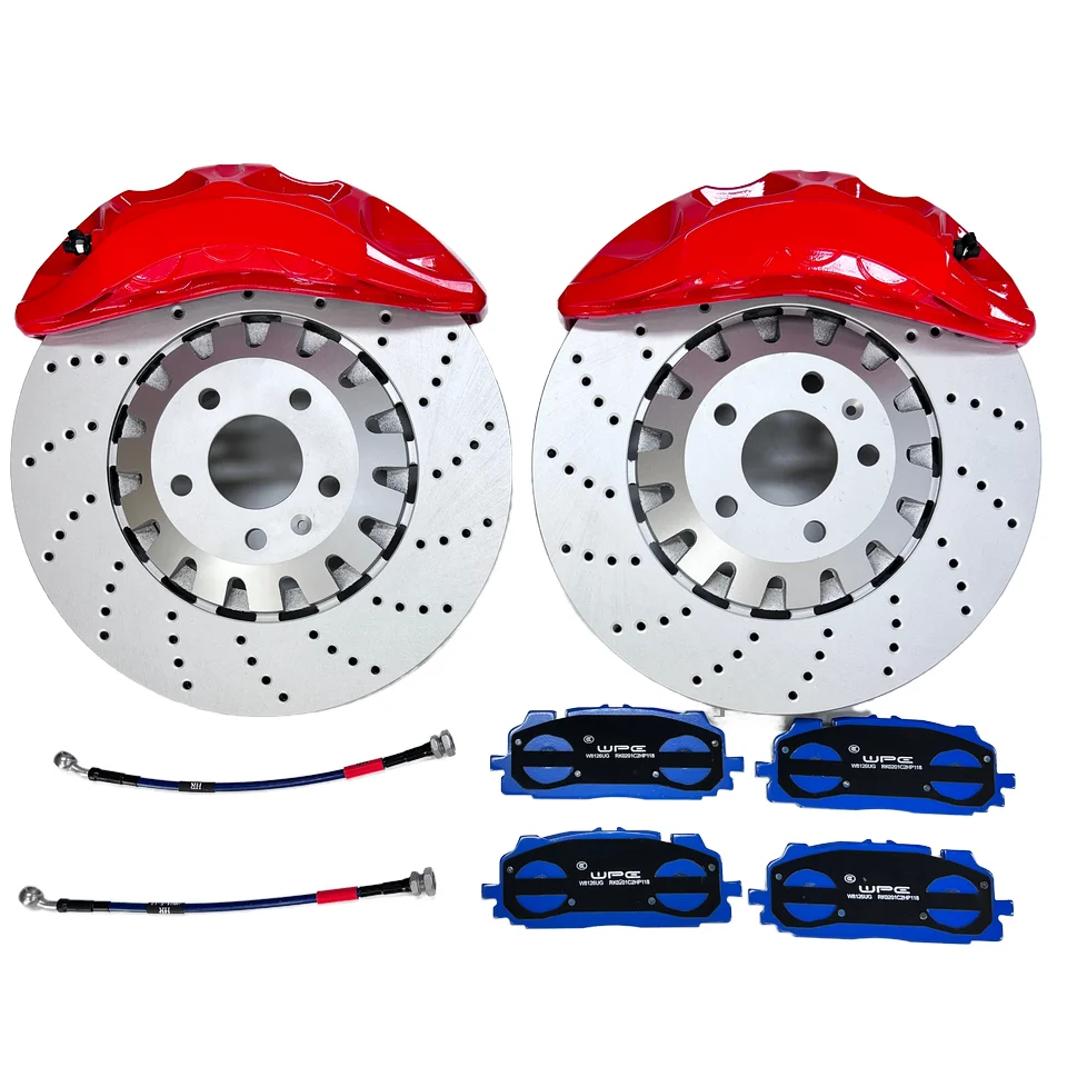 Akebono 8n big brake caliper full set 350-375mm brake disc/rotor caliper 6 piston 18 inch wheels for audi a8 a4 b7 for bmw