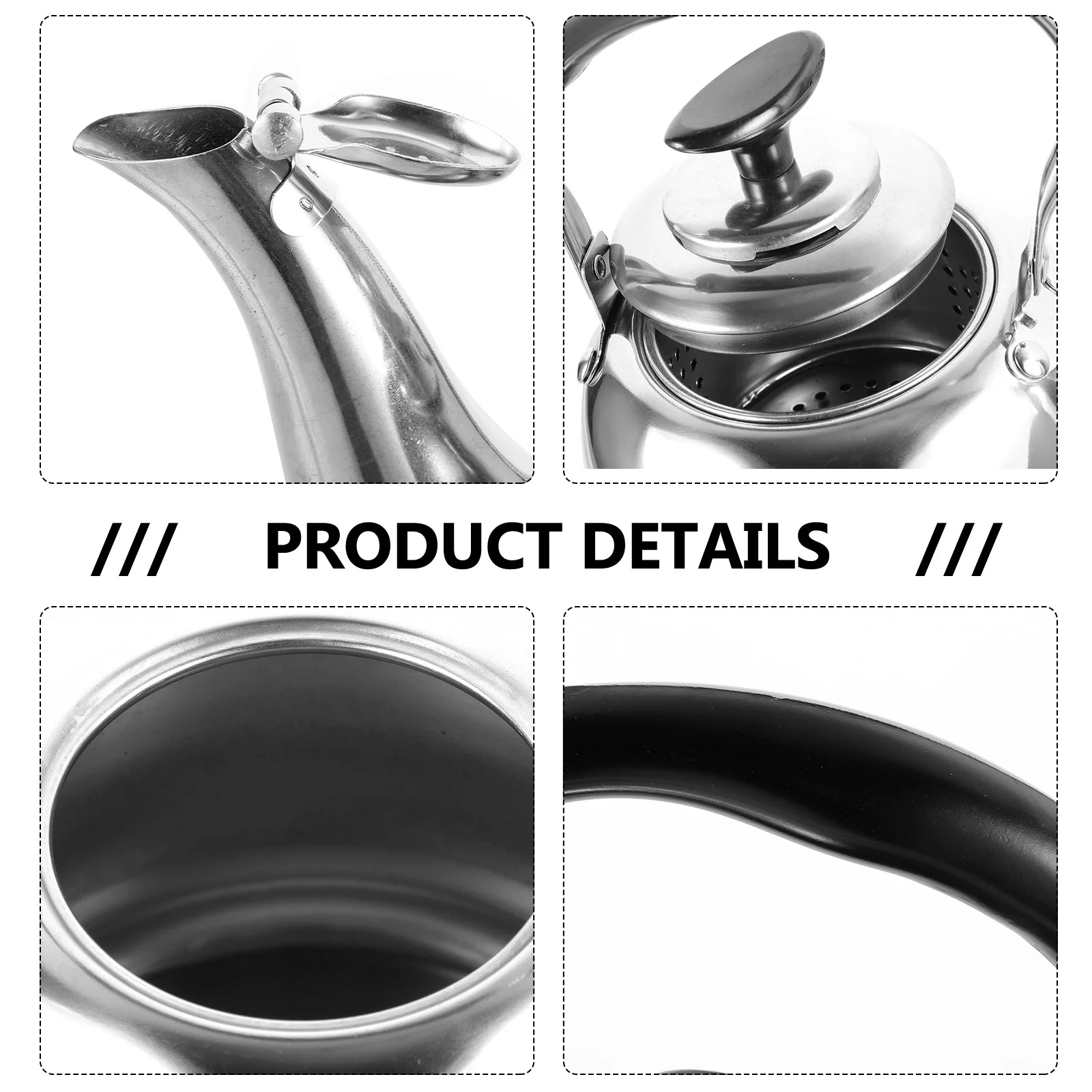 Whistling Teapot Tea Kettle 1/1.5L Stainless Steel Whistle Teakettle Large Capacity Boil Water Kettle With Filter Screen For Induction Cookers Gas Stoves