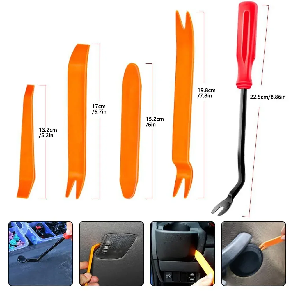 Car Retainer Clips Kit - Auto Fasteners & Fender Rivet Clips for GM Ford Toyota Honda, Includes Fastener Remover Tool