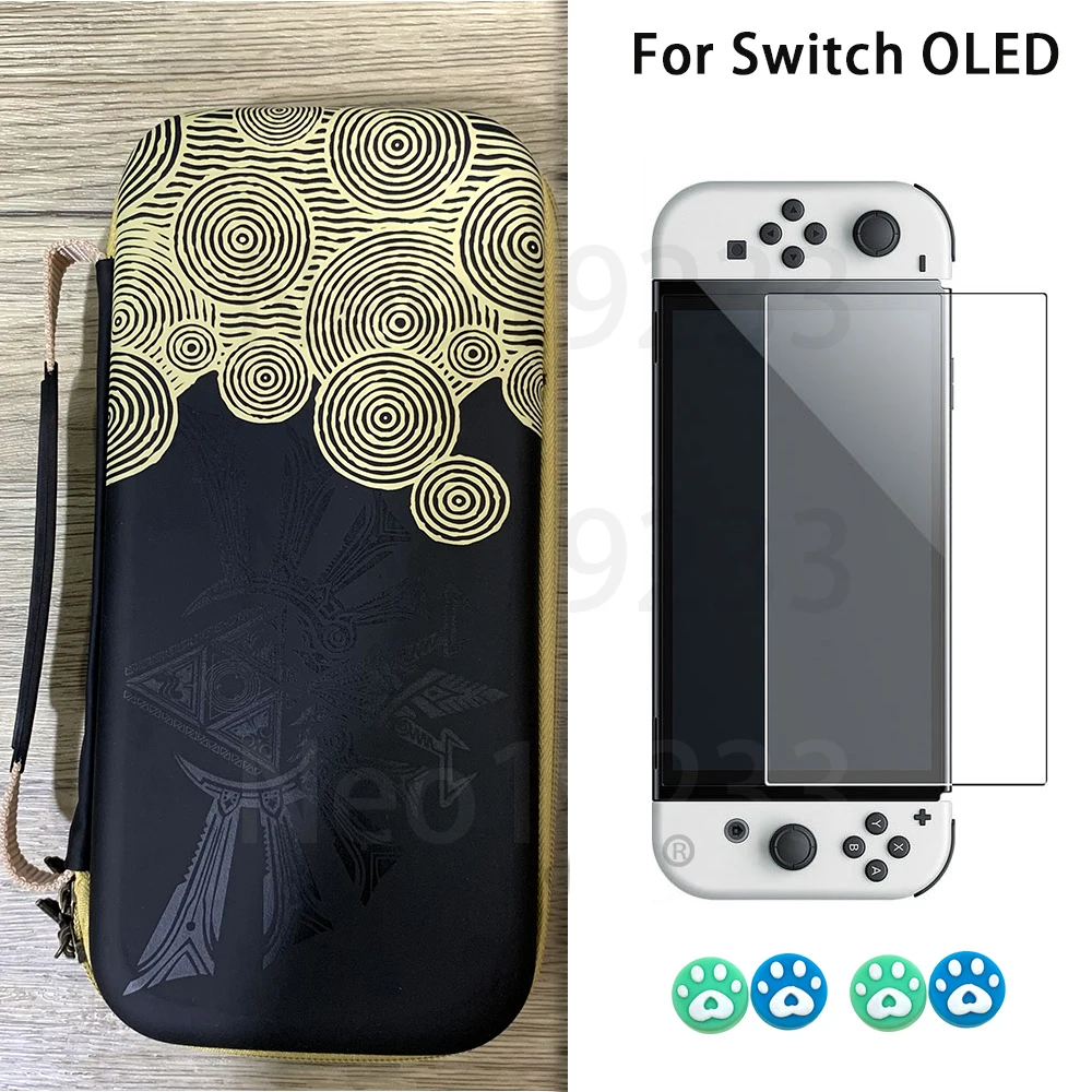 For Zelda-King Tears of the Kingdom Waterproof Rope hand for Nintendo Switch/OLED Portable Storage Bag Case with 10Card Slots portable storage bag case