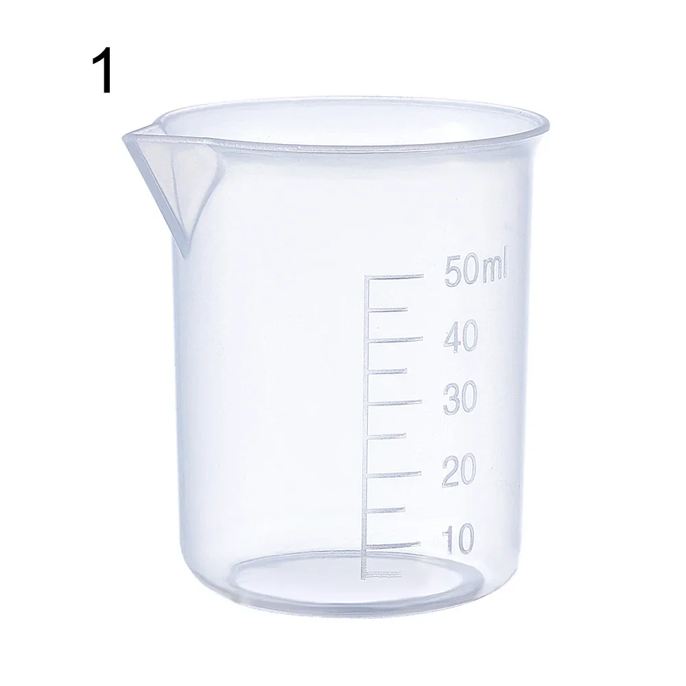Measuring Cup Transparent Plastic Laboratory Beaker Graduated Liquid Jug Cup Kit