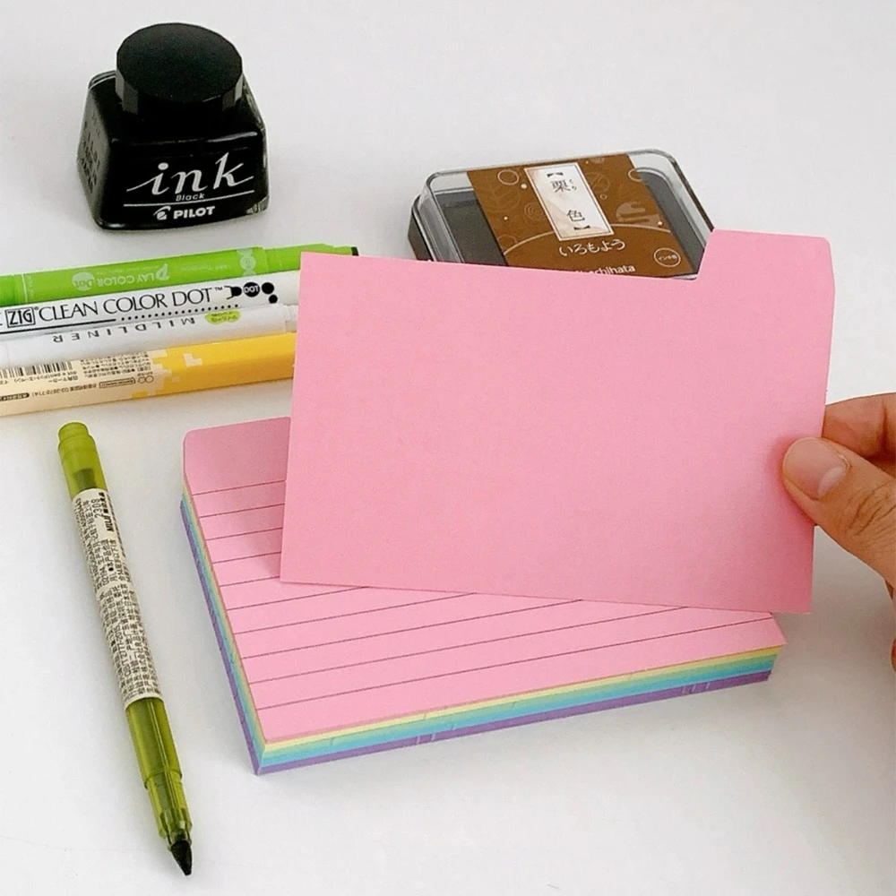 Colorful Writable Index Tabs - Pack of 50, Thick Double-Sided Paper