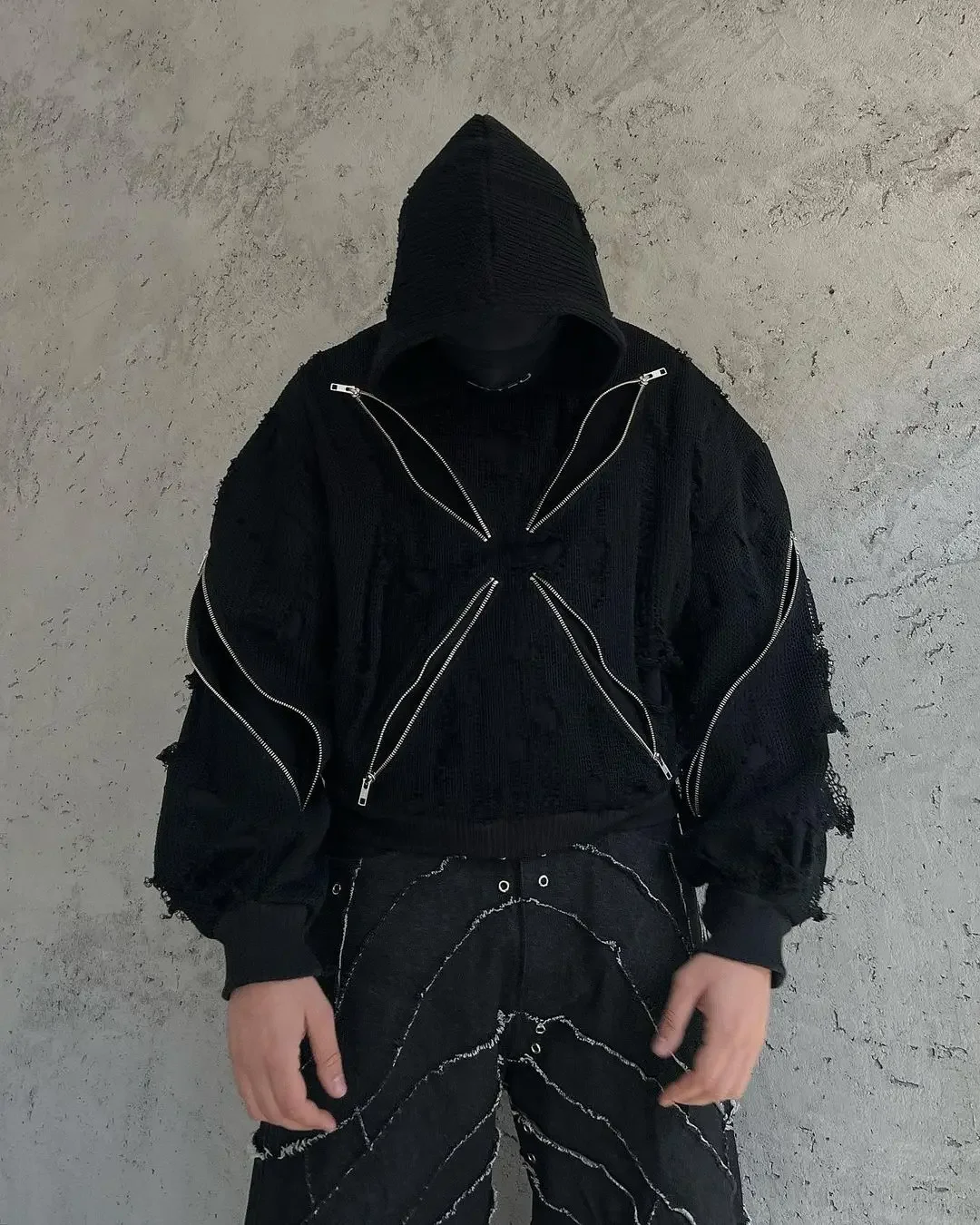 

Американская толстовка на молнии в стиле ретро, 2024 дюйма, с надписью готика, Харадзюку, Уличная Повседневная Свободная Толстовка для пары, одежда Y2k