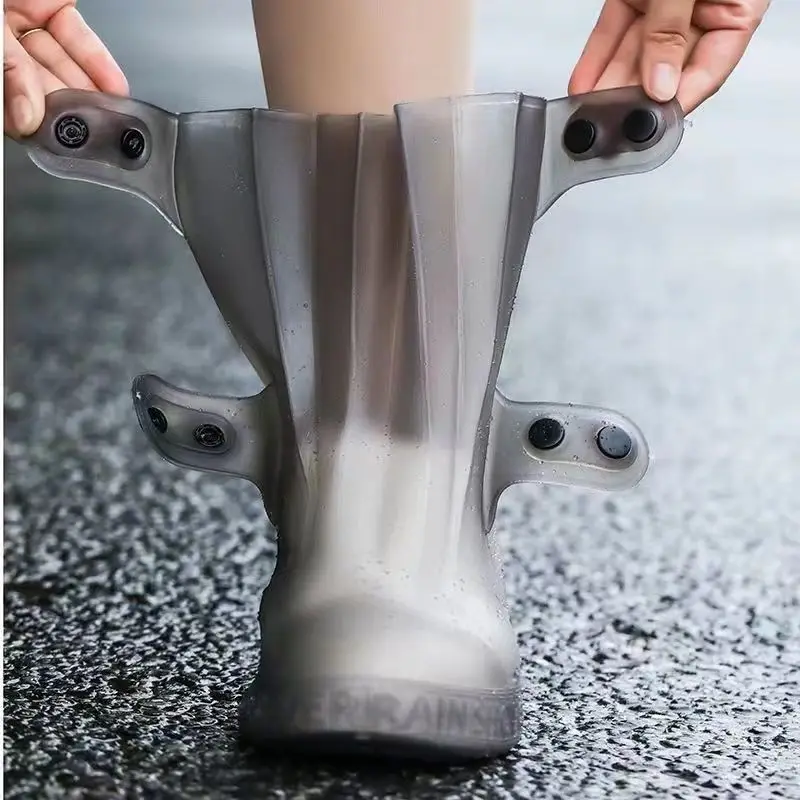 Neue wieder verwendbare Übers chuhe in den regen wasserdichten Schuhen Galoschen Regenzeit Schuhe Protektoren wasserdichte Übers chuhe Sneaker Abdeckung – Detail 18