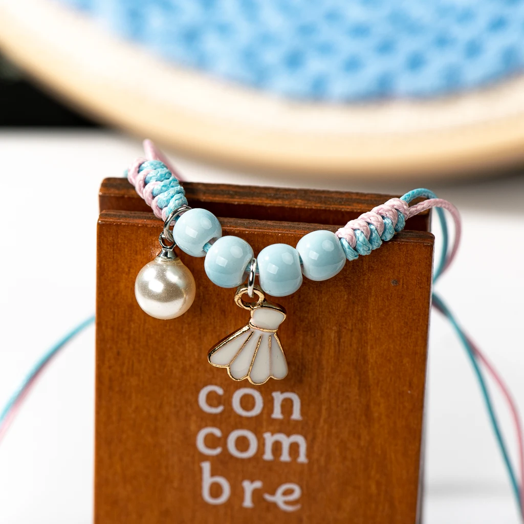 Bracelet Jewelry Cute Metal Drip Glaze Pendant Hand-Wowen Gift Bracelets Bangles For Women Girl Children #MZ101