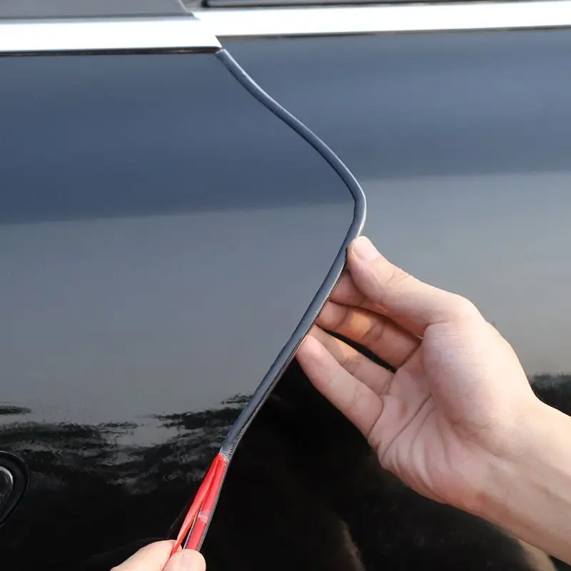 Car Door Protector Strips 5M Transparent Car Door Edge Rubber Scratch Protector Adhesive Side Doors Moldings