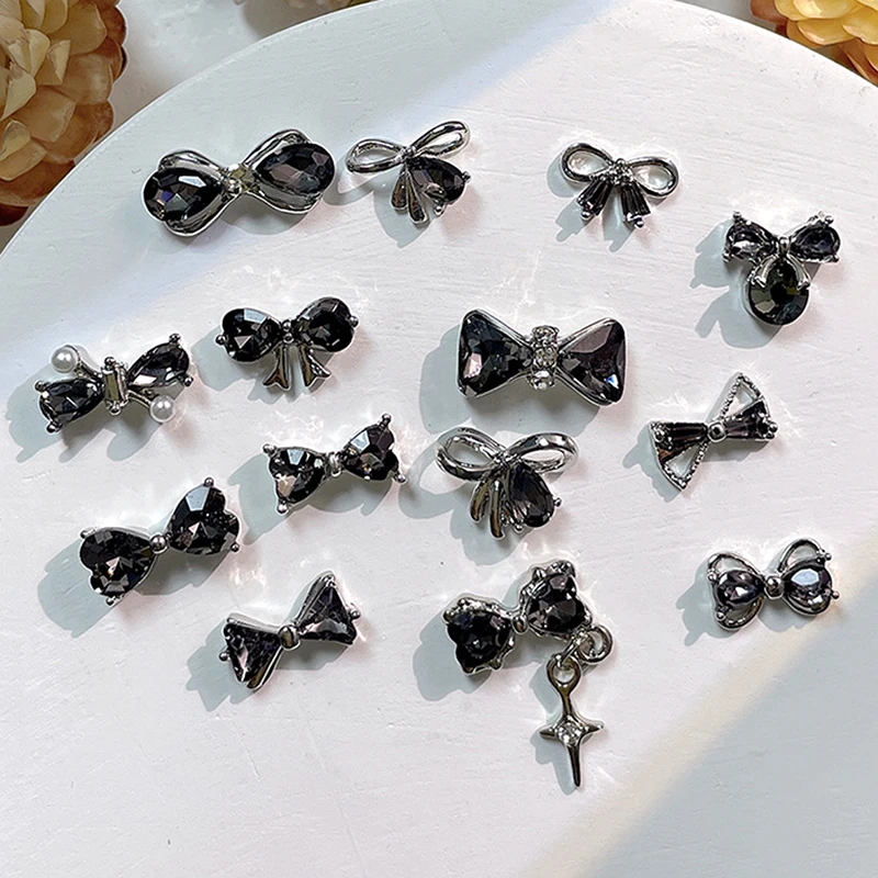 10PCS 달콤한 멋진 3D 럭셔리 합금 활 네일 아트 매력 매니큐어 손톱 장식..