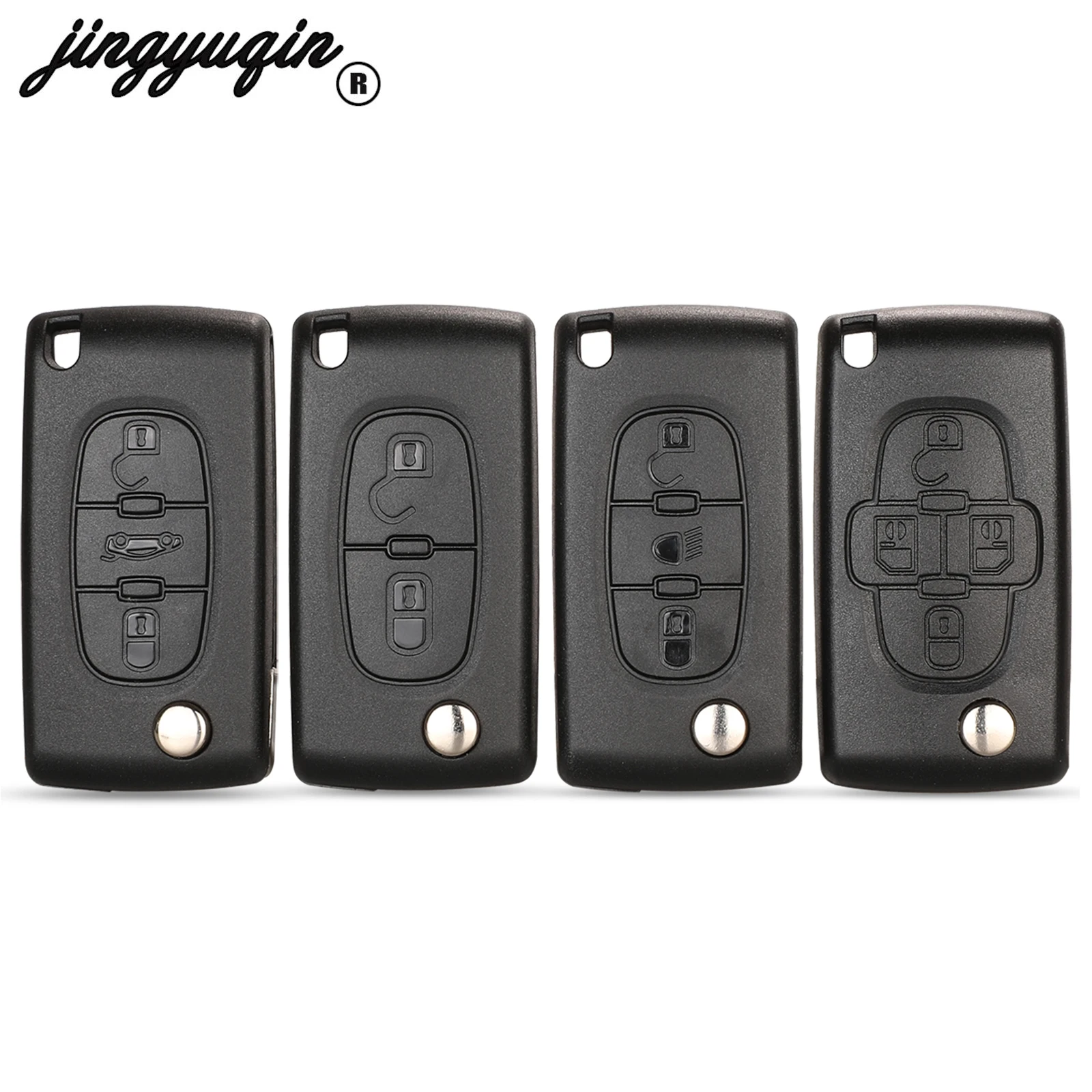 Guscio Chiave Auto 2 Pulsanti CE0536 – Compatibile Con Citroën C2 C3 C4 C5, Peugeot 207 307 308, Fiat Scudo