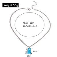 Collier GUNIBear Couleurs Bonbons pour Femmes et Bol, Bijoux de Festival, Cadeaux de ix, Mode 6