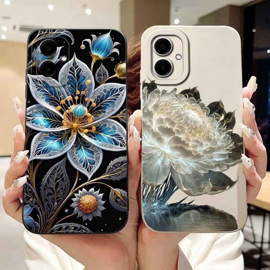 Beautiful Floral Phone Case - Soft Silicone Shockproof Cover with Bumpers