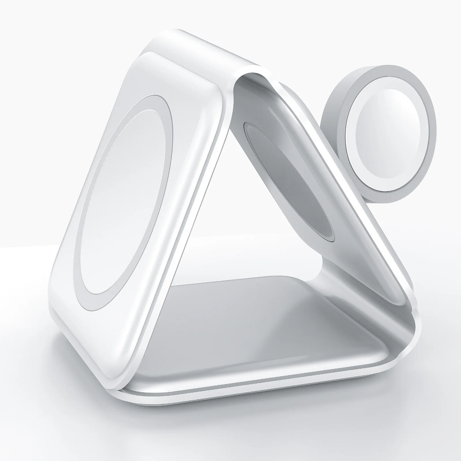 Orologio Per Cellulare Da 15W Ricarica Wireless Magnetica Tre In Uno Magsafe Ricarica Bidirezionale Caricabatterie Wireless Con Supporto Pieghevole
